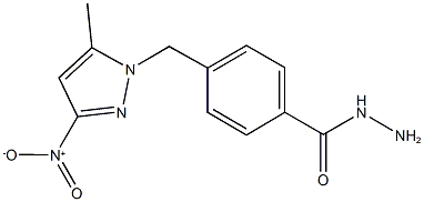 4-({3-nitro-5-methyl-1H-pyrazol-1-yl}methyl)benzohydrazide Struktur