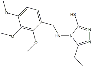 5-ethyl-4-[(2,3,4-trimethoxybenzyl)amino]-4H-1,2,4-triazol-3-yl hydrosulfide Struktur