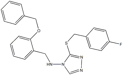 N-[2-(benzyloxy)benzyl]-N-{3-[(4-fluorobenzyl)sulfanyl]-4H-1,2,4-triazol-4-yl}amine Struktur