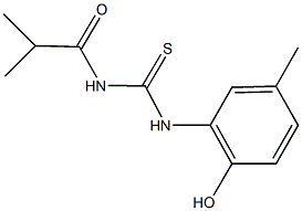 N-(2-hydroxy-5-methylphenyl)-N'-isobutyrylthiourea Struktur