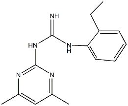 N-(4,6-dimethyl-2-pyrimidinyl)-N'-(2-ethylphenyl)guanidine Struktur