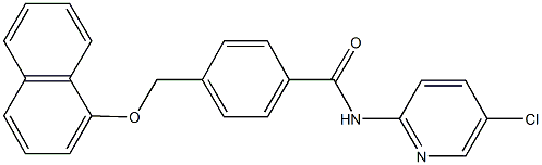 N-(5-chloropyridin-2-yl)-4-[(1-naphthyloxy)methyl]benzamide Struktur