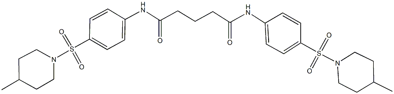 N~1~,N~5~-bis{4-[(4-methylpiperidin-1-yl)sulfonyl]phenyl}pentanediamide Struktur