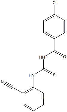 N-(4-chlorobenzoyl)-N'-(2-cyanophenyl)thiourea Struktur