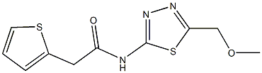 N-[5-(methoxymethyl)-1,3,4-thiadiazol-2-yl]-2-thien-2-ylacetamide Struktur