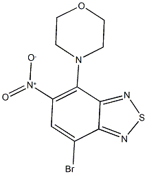 7-bromo-5-nitro-4-(4-morpholinyl)-2,1,3-benzothiadiazole Struktur