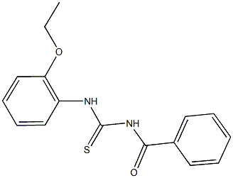 N-benzoyl-N'-(2-ethoxyphenyl)thiourea Struktur