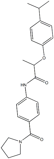 2-(4-isopropylphenoxy)-N-[4-(1-pyrrolidinylcarbonyl)phenyl]propanamide Struktur