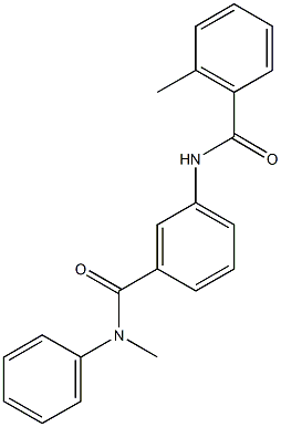 2-methyl-N-{3-[(methylanilino)carbonyl]phenyl}benzamide Struktur