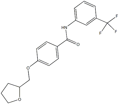 4-(tetrahydro-2-furanylmethoxy)-N-[3-(trifluoromethyl)phenyl]benzamide Struktur