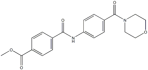 methyl 4-{[4-(4-morpholinylcarbonyl)anilino]carbonyl}benzoate Struktur