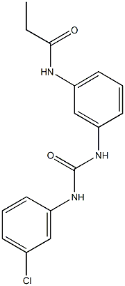 N-(3-{[(3-chloroanilino)carbonyl]amino}phenyl)propanamide Struktur