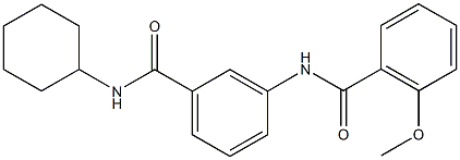 N-{3-[(cyclohexylamino)carbonyl]phenyl}-2-methoxybenzamide Struktur