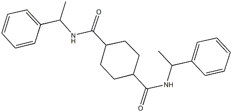 N~1~,N~4~-bis(1-phenylethyl)-1,4-cyclohexanedicarboxamide Struktur