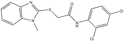 N-(2,4-dichlorophenyl)-2-[(1-methyl-1H-benzimidazol-2-yl)sulfanyl]acetamide Struktur