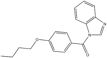 4-(1H-benzimidazol-1-ylcarbonyl)phenyl butyl ether Struktur