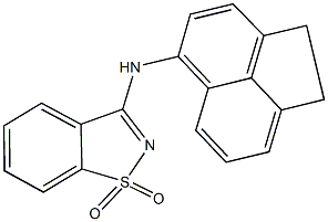 N-(1,2-dihydro-5-acenaphthylenyl)-N-(1,1-dioxido-1,2-benzisothiazol-3-yl)amine Struktur