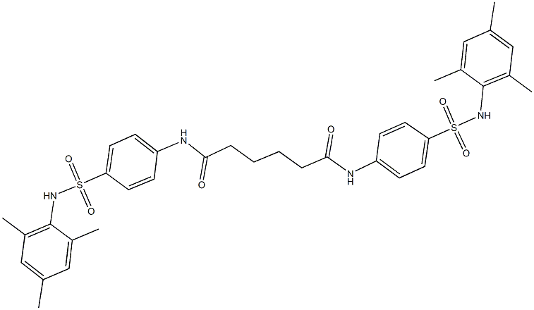 N~1~,N~6~-bis{4-[(mesitylamino)sulfonyl]phenyl}hexanediamide Struktur