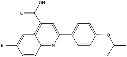 6-bromo-2-(4-isopropoxyphenyl)-4-quinolinecarboxylic acid Struktur