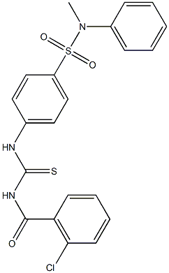 4-({[(2-chlorobenzoyl)amino]carbothioyl}amino)-N-methyl-N-phenylbenzenesulfonamide Struktur