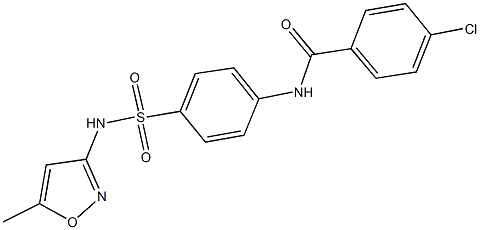 4-chloro-N-(4-{[(5-methylisoxazol-3-yl)amino]sulfonyl}phenyl)benzamide Struktur