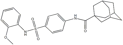 N-{4-[(2-methoxyanilino)sulfonyl]phenyl}-1-adamantanecarboxamide Struktur