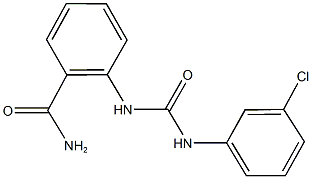 2-{[(3-chloroanilino)carbonyl]amino}benzamide Struktur