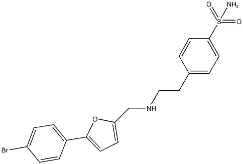 4-[2-({[5-(4-bromophenyl)-2-furyl]methyl}amino)ethyl]benzenesulfonamide Struktur