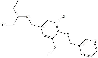 2-{[3-chloro-5-methoxy-4-(3-pyridinylmethoxy)benzyl]amino}-1-butanol Struktur