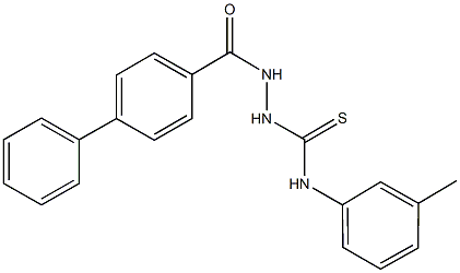 2-([1,1'-biphenyl]-4-ylcarbonyl)-N-(3-methylphenyl)hydrazinecarbothioamide Struktur