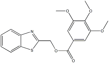 1,3-benzothiazol-2-ylmethyl 3,4,5-trimethoxybenzoate Struktur