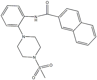 N-{2-[4-(methylsulfonyl)-1-piperazinyl]phenyl}-2-naphthamide Struktur