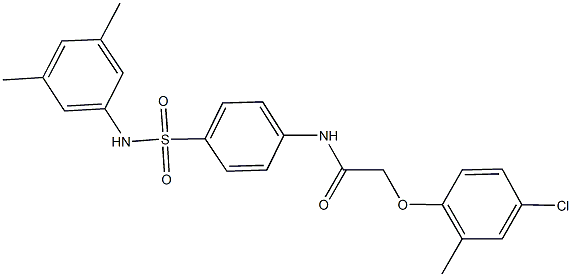 2-(4-chloro-2-methylphenoxy)-N-{4-[(3,5-dimethylanilino)sulfonyl]phenyl}acetamide Struktur