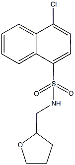 4-chloro-N-(tetrahydro-2-furanylmethyl)-1-naphthalenesulfonamide Struktur