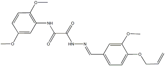 2-{2-[4-(allyloxy)-3-methoxybenzylidene]hydrazino}-N-(2,5-dimethoxyphenyl)-2-oxoacetamide Struktur