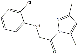 2-chloro-N-[2-(3,5-dimethyl-1H-pyrazol-1-yl)-2-oxoethyl]aniline Struktur