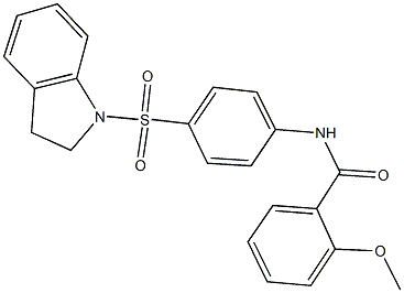 N-[4-(2,3-dihydro-1H-indol-1-ylsulfonyl)phenyl]-2-methoxybenzamide Struktur