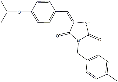 5-(4-isopropoxybenzylidene)-3-(4-methylbenzyl)-2,4-imidazolidinedione Struktur