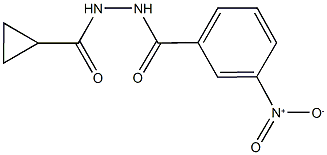 N'-{3-nitrobenzoyl}cyclopropanecarbohydrazide Struktur