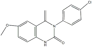 3-(4-chlorophenyl)-6-methoxy-4-methylene-3,4-dihydro-2(1H)-quinazolinone Struktur