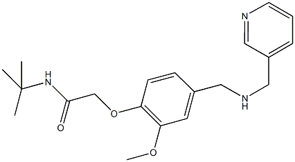 N-(tert-butyl)-2-(2-methoxy-4-{[(3-pyridinylmethyl)amino]methyl}phenoxy)acetamide Struktur