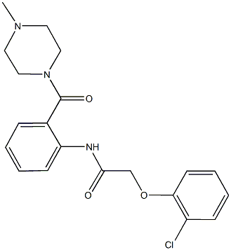 2-(2-chlorophenoxy)-N-{2-[(4-methyl-1-piperazinyl)carbonyl]phenyl}acetamide Struktur