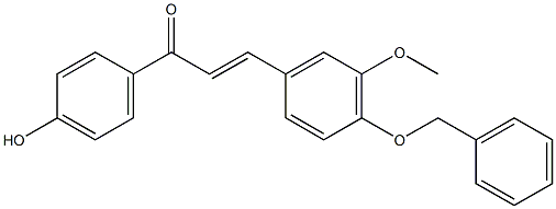 3-[4-(benzyloxy)-3-methoxyphenyl]-1-(4-hydroxyphenyl)-2-propen-1-one Struktur