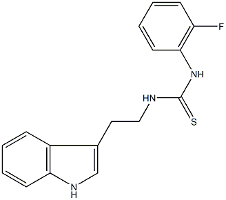 N-(2-fluorophenyl)-N'-[2-(1H-indol-3-yl)ethyl]thiourea Struktur