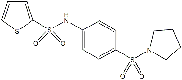 N-[4-(1-pyrrolidinylsulfonyl)phenyl]-2-thiophenesulfonamide Struktur