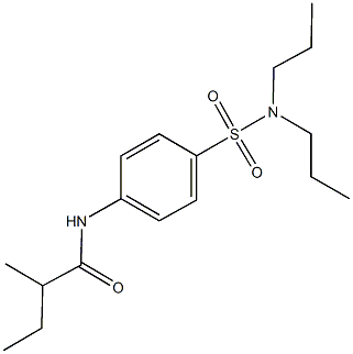 N-{4-[(dipropylamino)sulfonyl]phenyl}-2-methylbutanamide Struktur