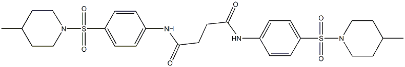 N~1~,N~4~-bis{4-[(4-methyl-1-piperidinyl)sulfonyl]phenyl}succinamide Struktur