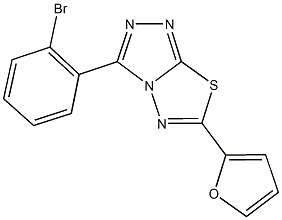 3-(2-bromophenyl)-6-(2-furyl)[1,2,4]triazolo[3,4-b][1,3,4]thiadiazole Struktur