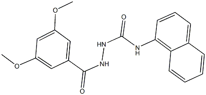 2-(3,5-dimethoxybenzoyl)-N-(1-naphthyl)hydrazinecarboxamide Struktur