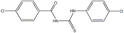 N-(4-chlorobenzoyl)-N'-(4-chlorophenyl)thiourea Struktur